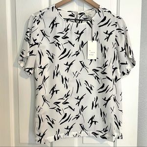 A New Day Target Blouse w/ Keyhole Back NWT